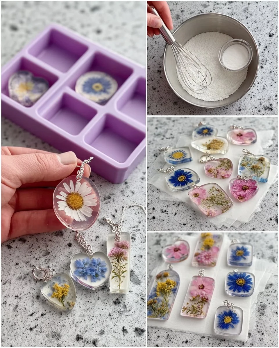 DIY Permanent Flower Charms for cozy home decoration.
