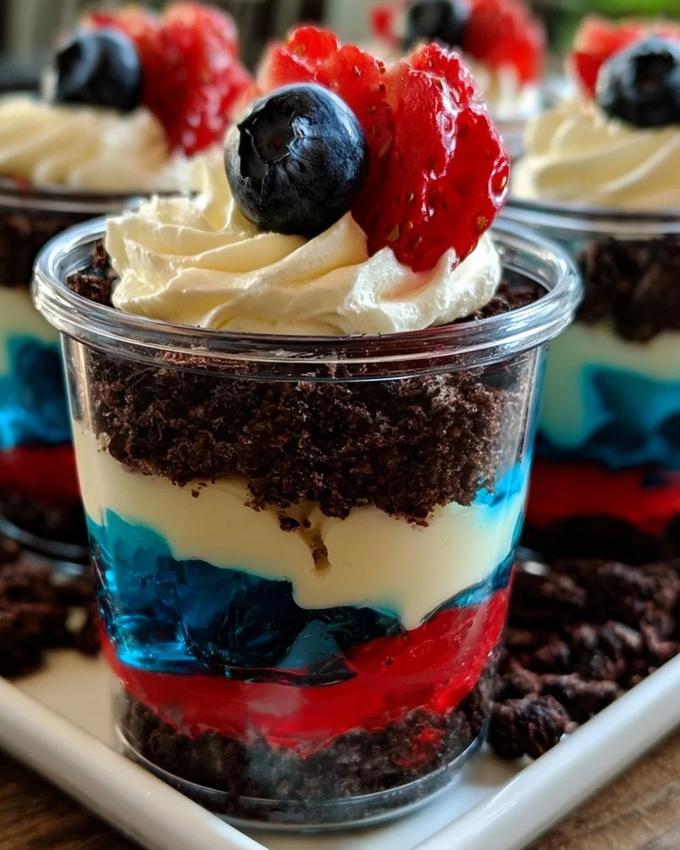 Red, White and Blue Dirt Cups