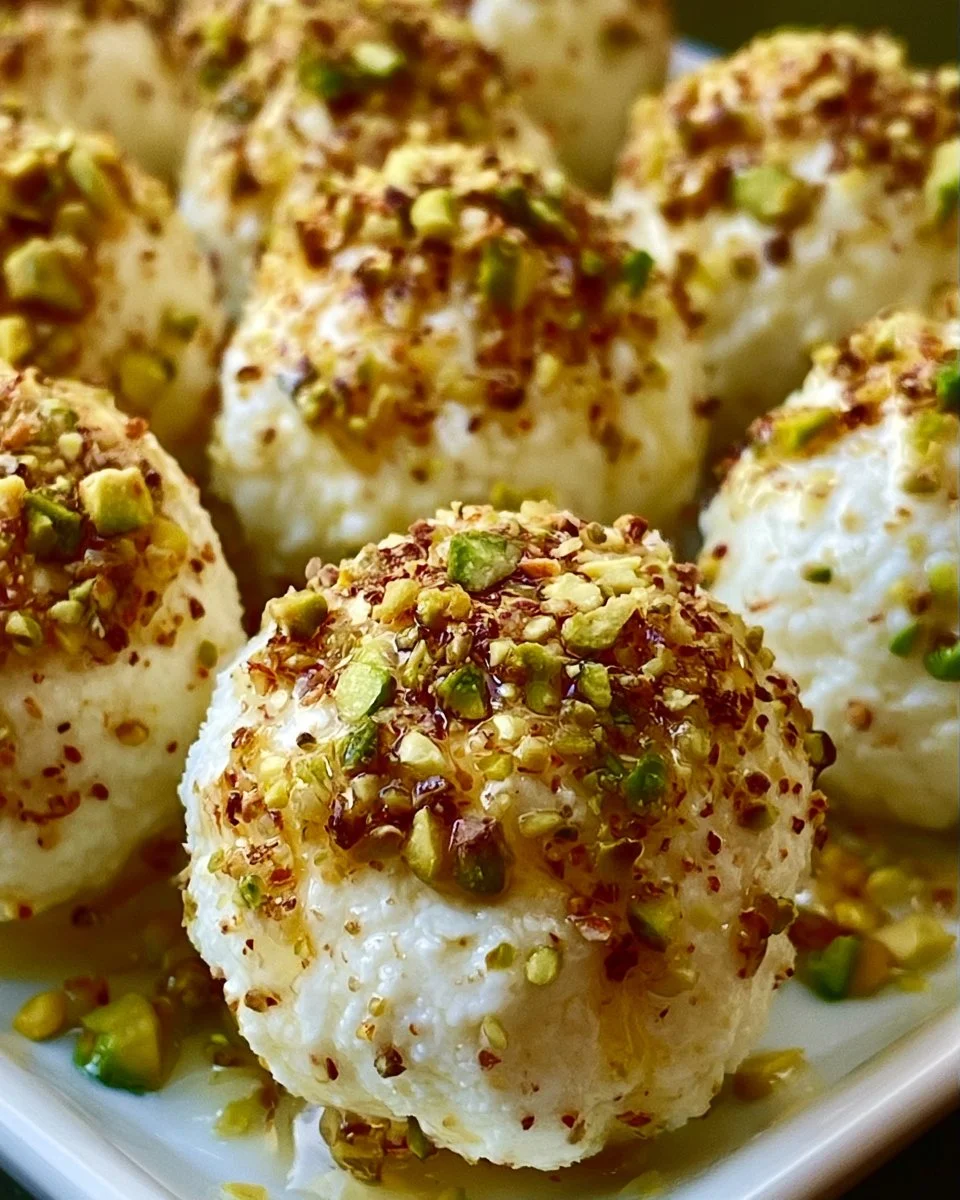 Ricotta Pistachio Honey Bites