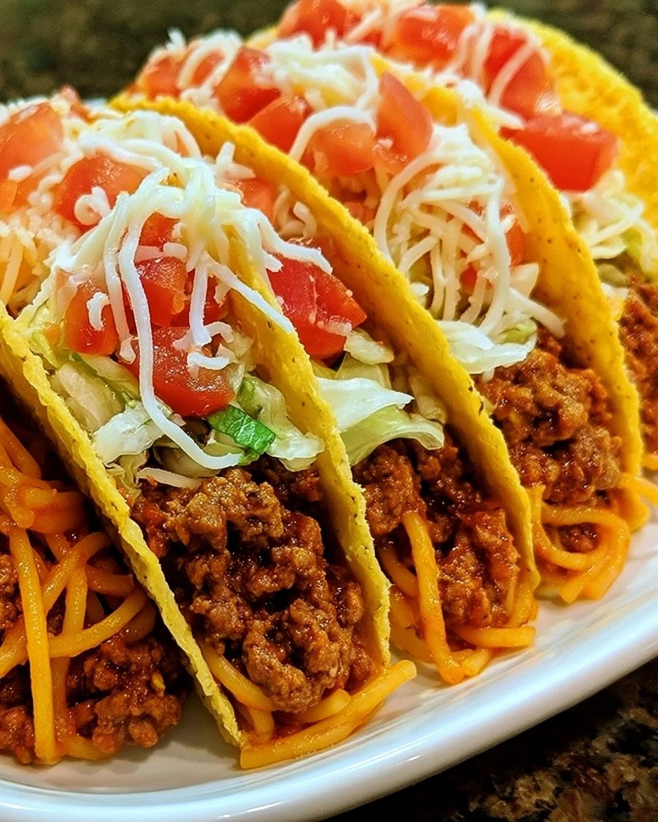 Spaghetti Tacos Ground Beef