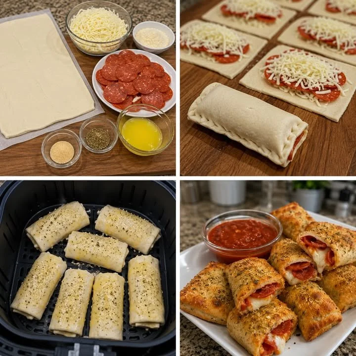 Air Fryer Pepperoni Rolls