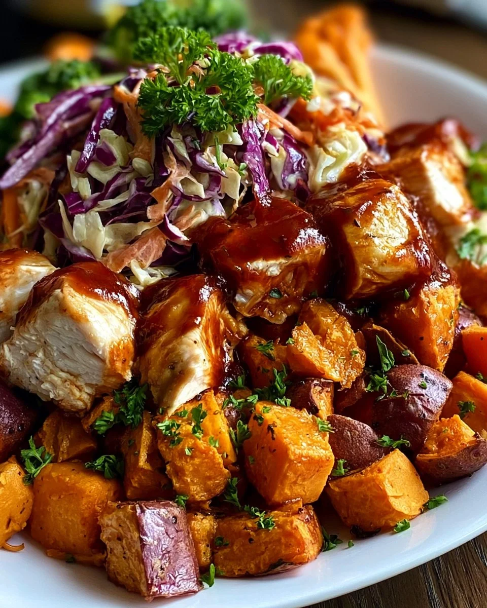 BBQ Chicken &amp; Roasted Sweet Potato Bowl