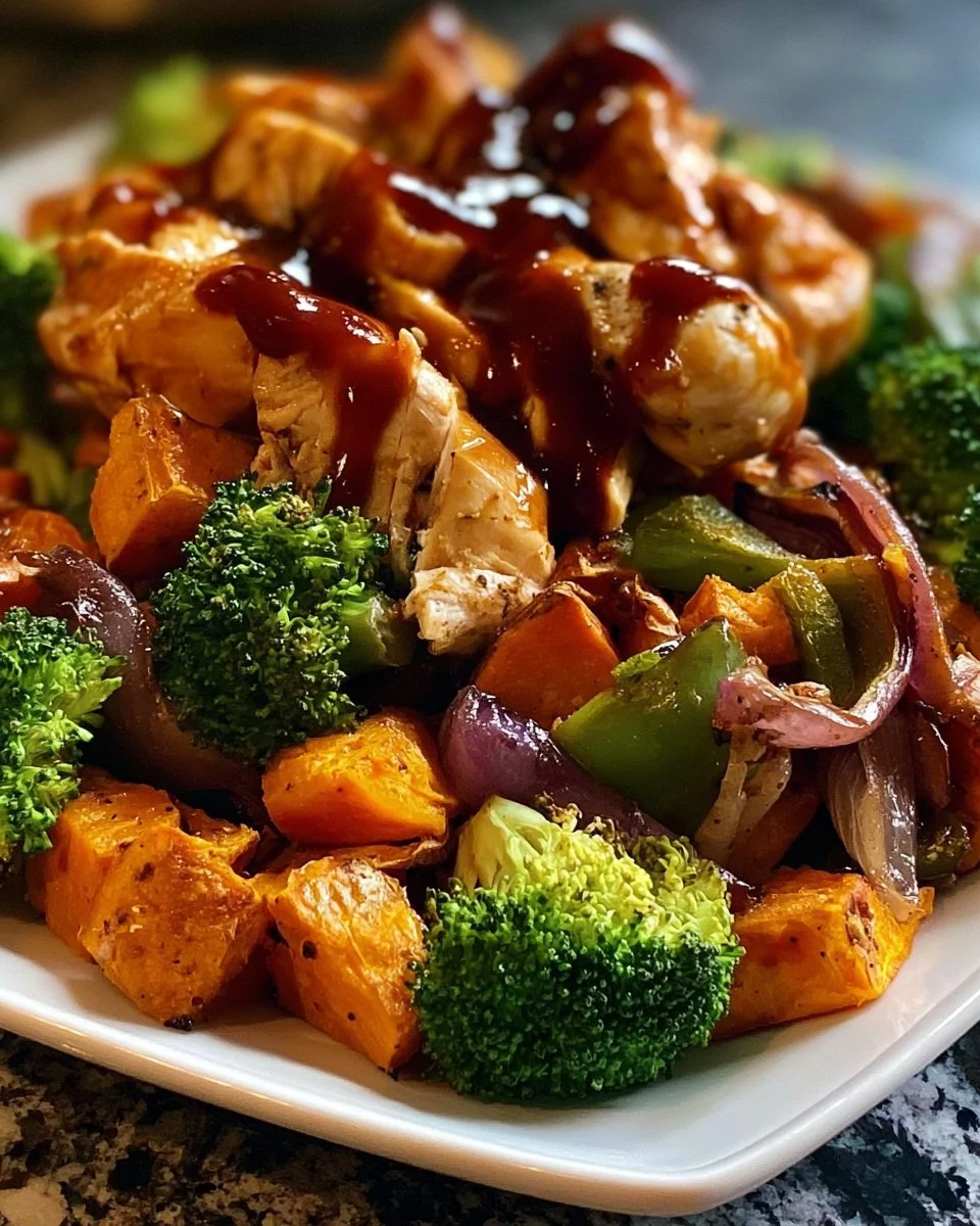 BBQ Chicken &amp; Roasted Sweet Potato Bowls