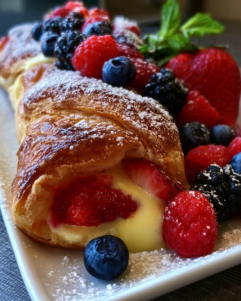 Berry Custard Strudel