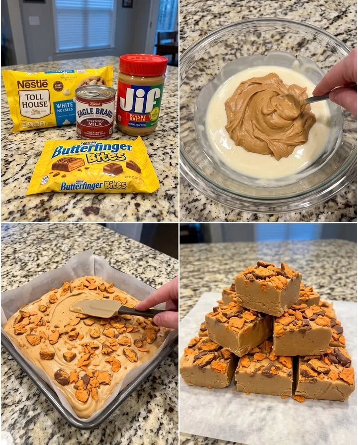 Butterfinger Peanut Butter Fudge