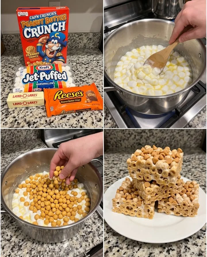 Cap’n Crunch Peanut Butter Marshmallow Treats