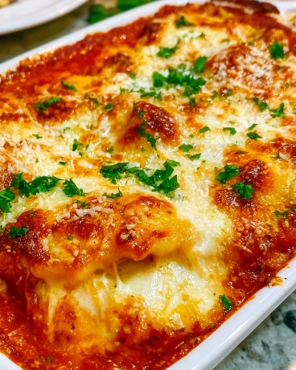 Cheesy Ravioli Lasagna Casserole