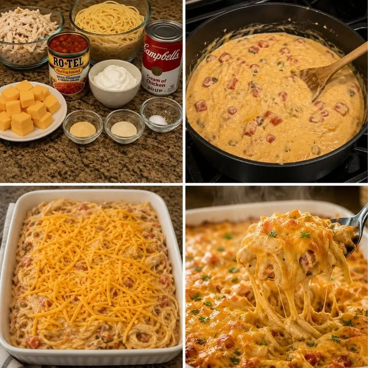 Chicken Spaghetti with Rotel