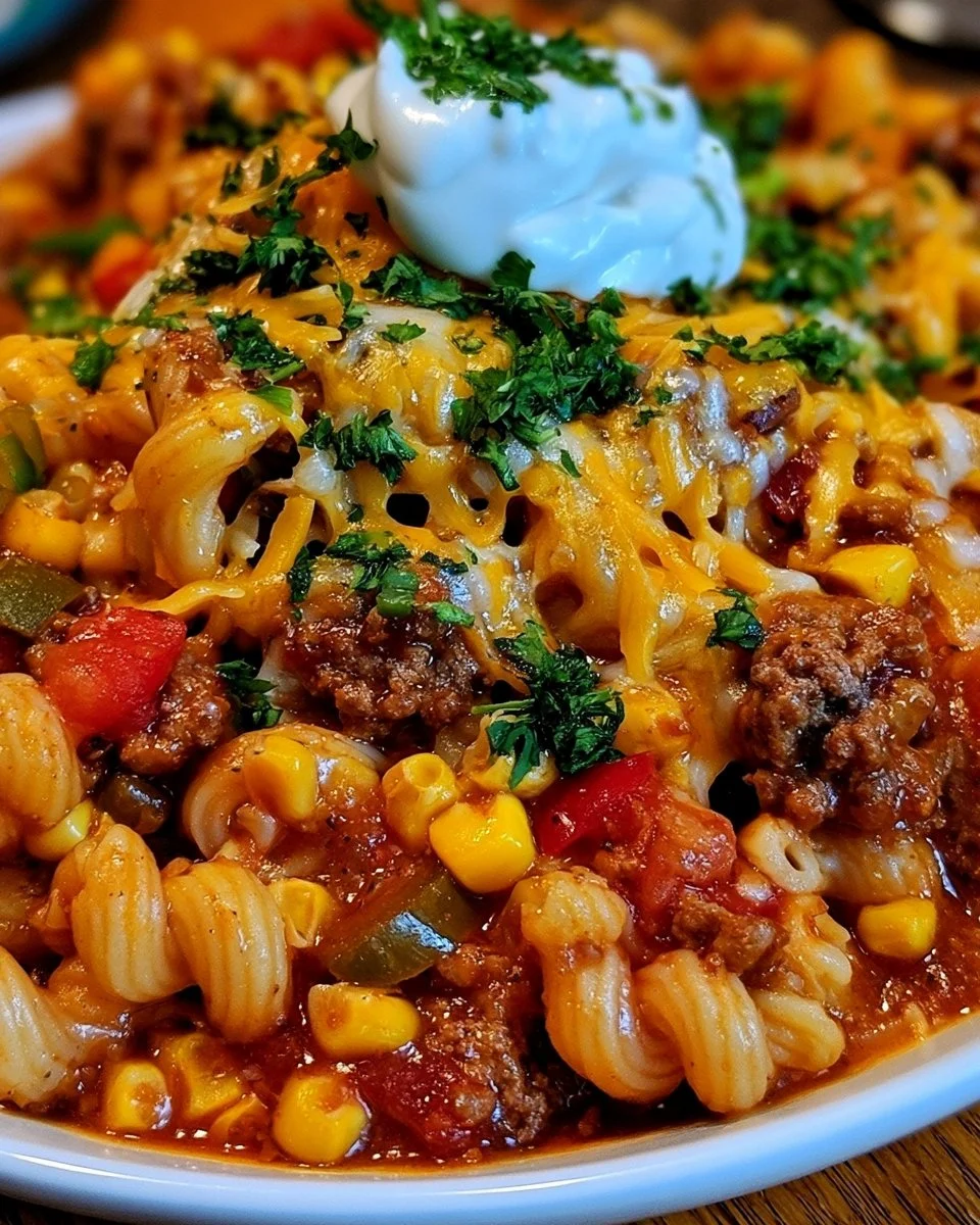 Crockpot Taco Pasta