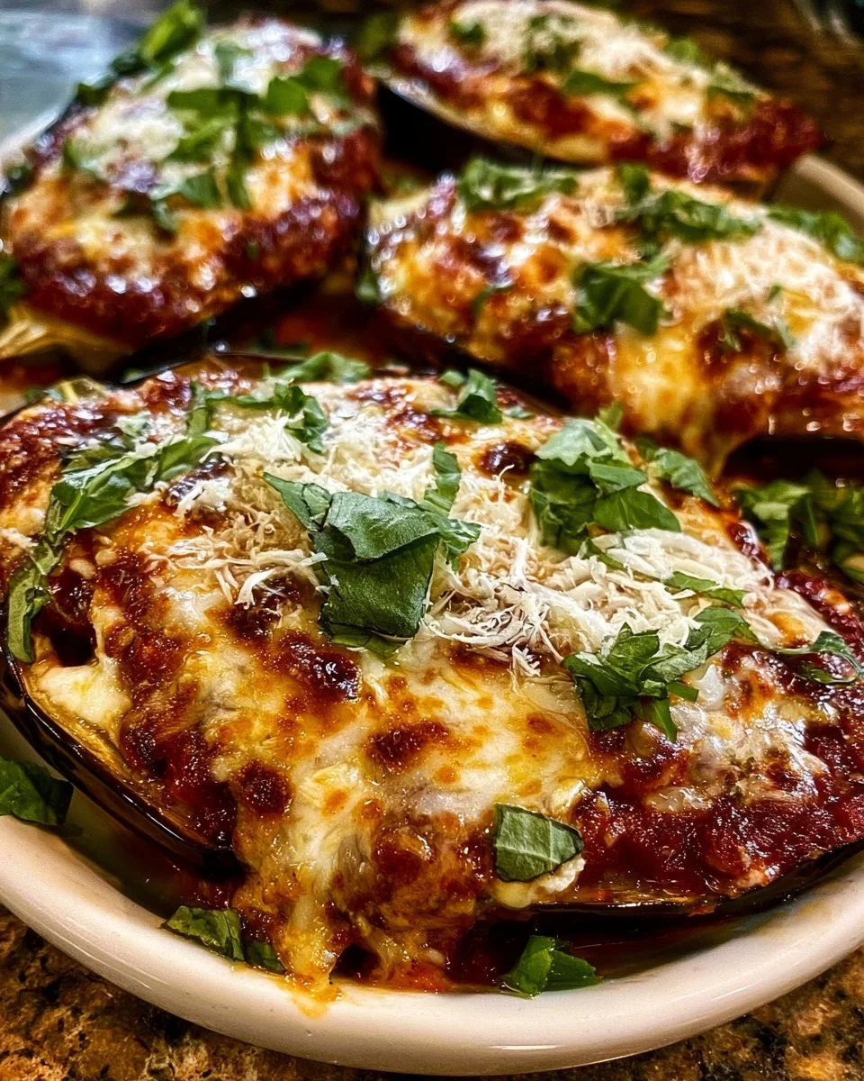 Eggplant Parmesan Boats