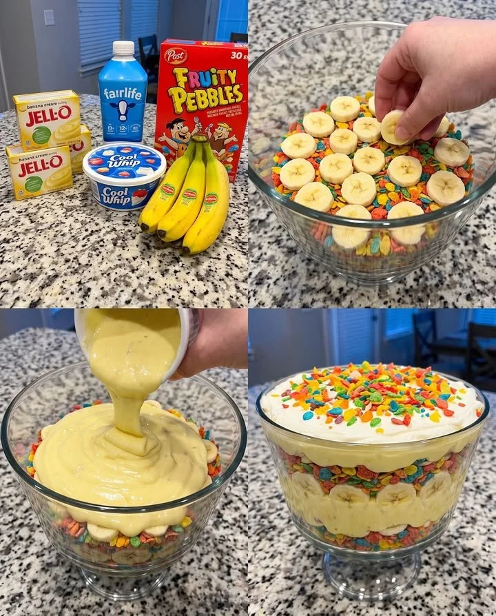 Fruity Pebbles Banana Pudding