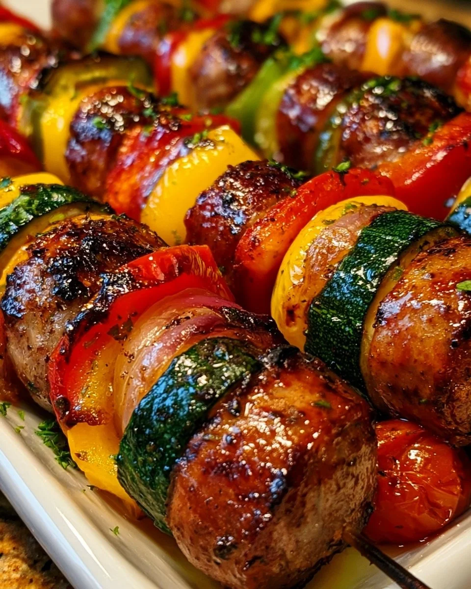 Grilled Sausage Kabobs