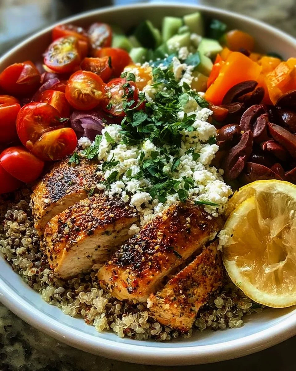 Healthy Mediterranean Chicken Bowls