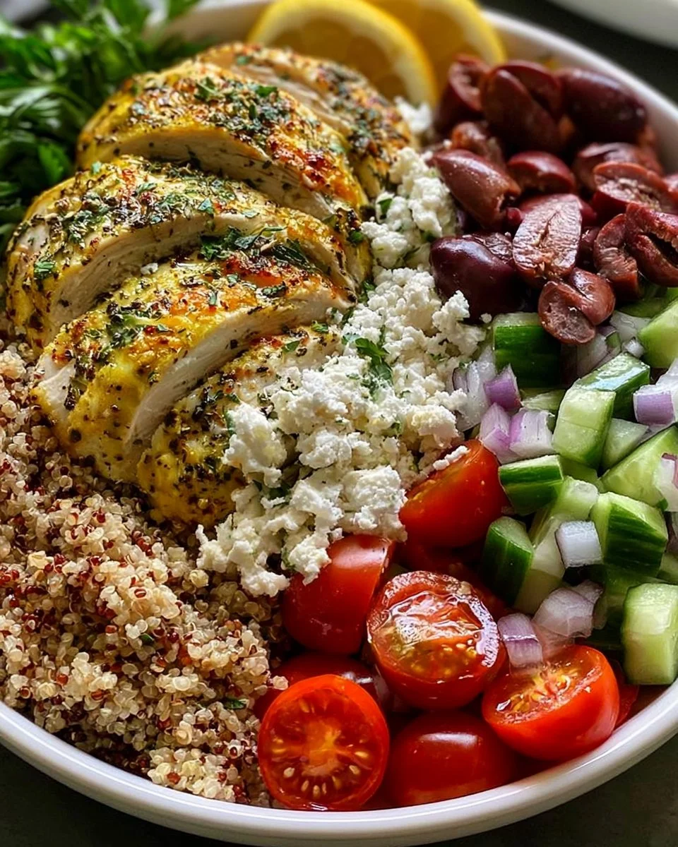 High Protein Mediterranean Chicken Bowl