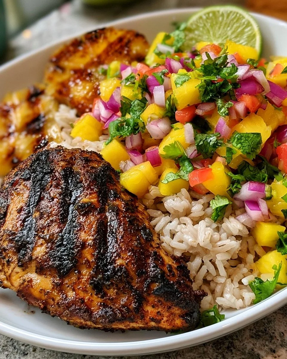 Jerk Chicken Bowl with Pineapple Salsa