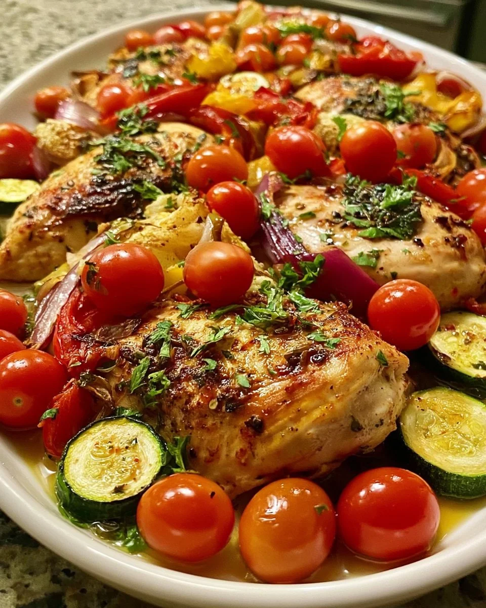 Mediterranean Roasted Chicken Breasts