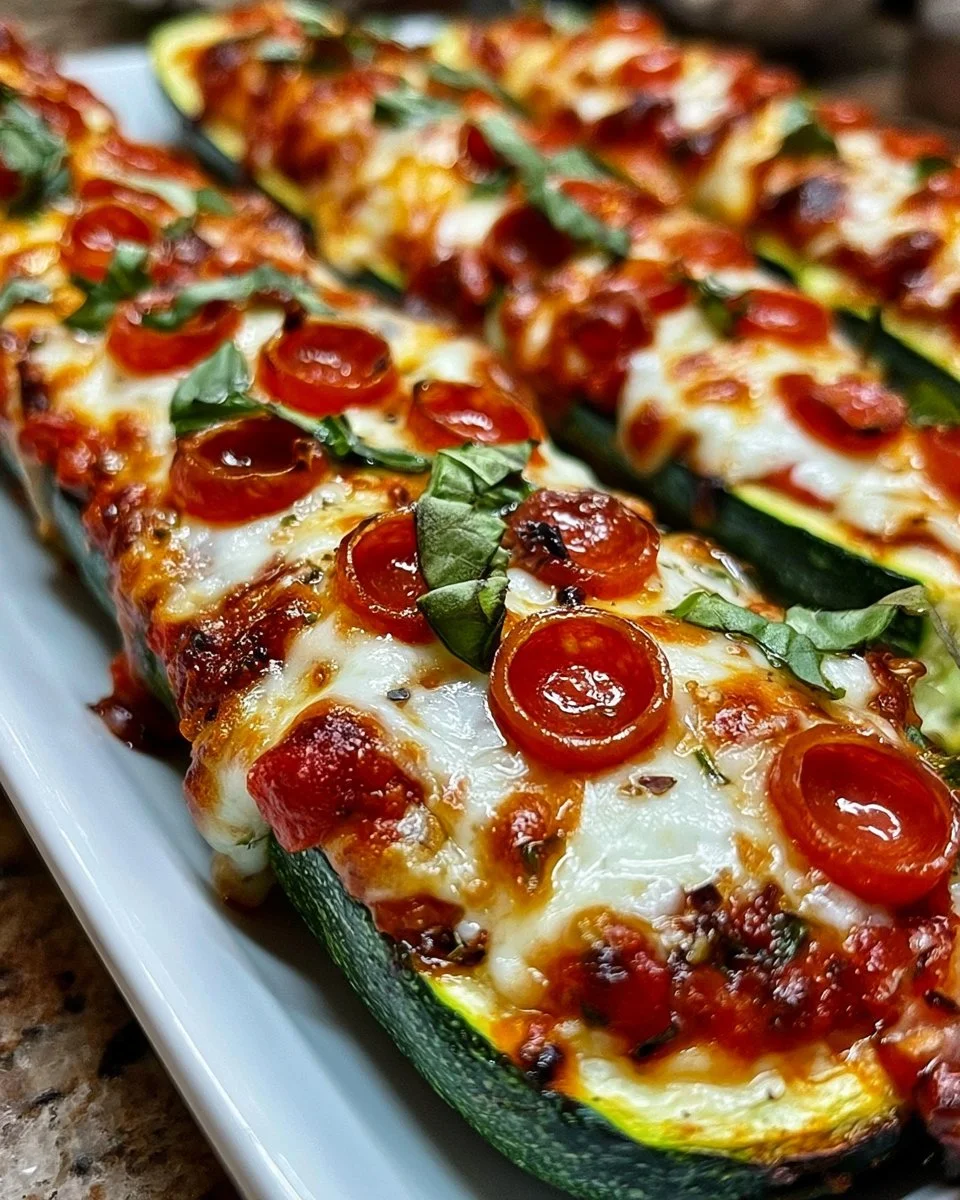 Pizza Zucchini Boats