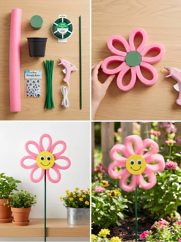 Pool Noodle Flower Garden Spinner