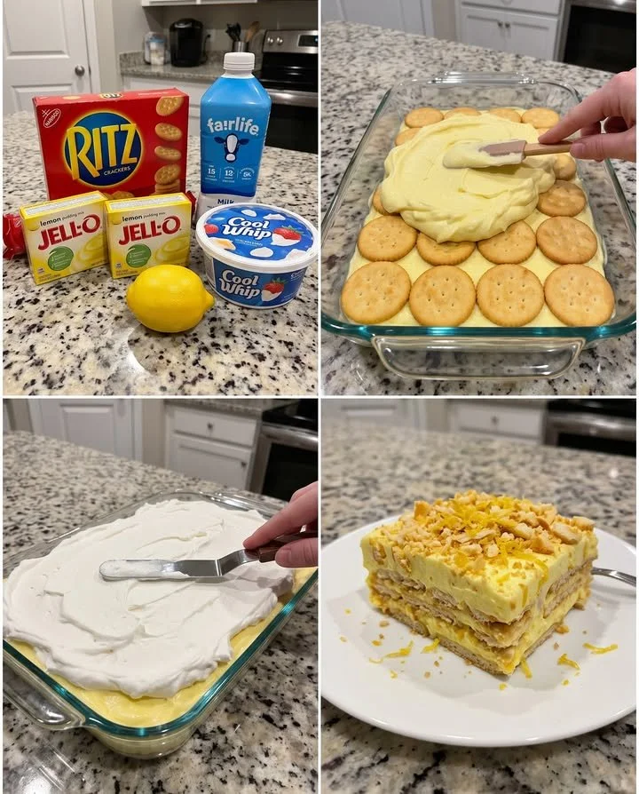 Ritz Cracker Lemon Icebox Cake