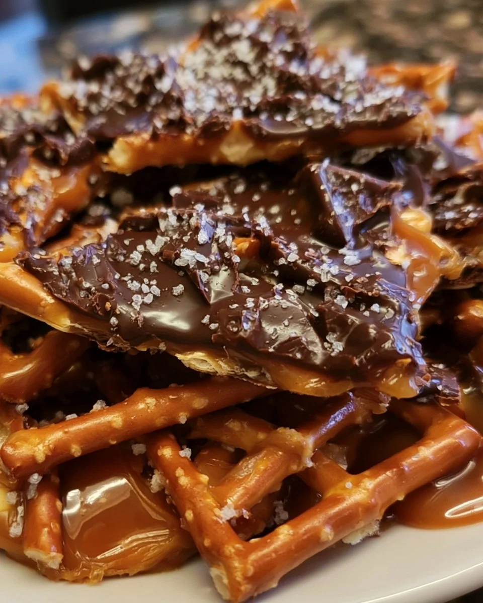 Salted Caramel Pretzel Bark