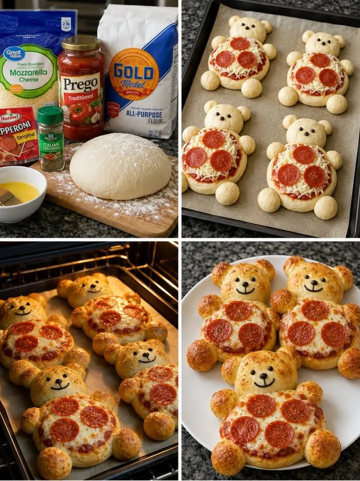 Teddy Bear Pizza Buns