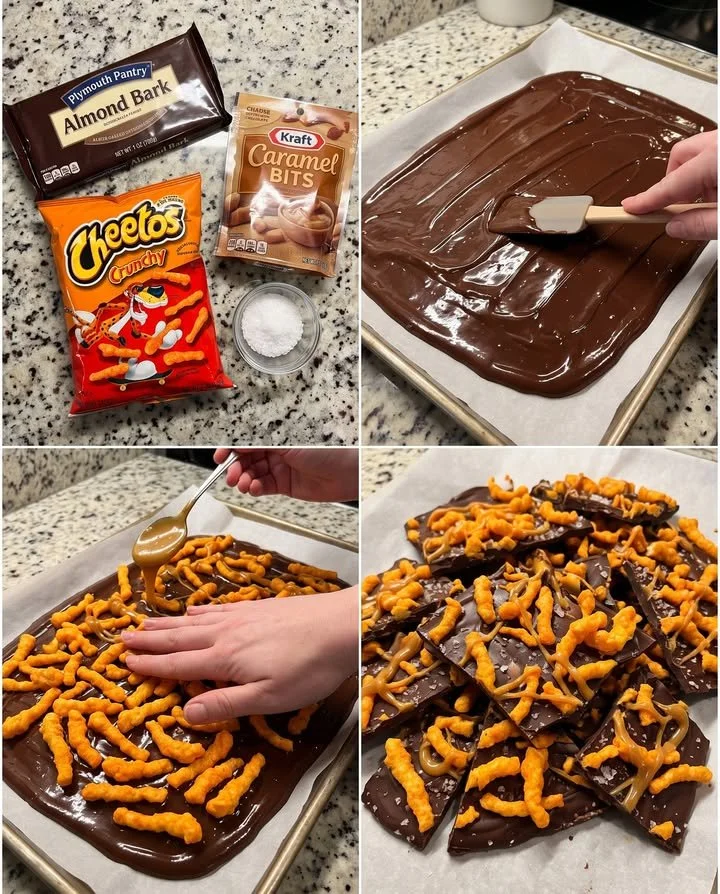 Cheetos Sweet &amp; Salty Chocolate Bark