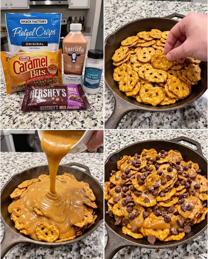Pretzel Crisps Salted Caramel Nachos