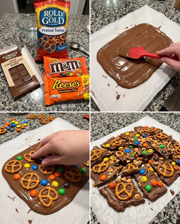 Rold Gold Peanut Butter M&amp;M’s Bark
